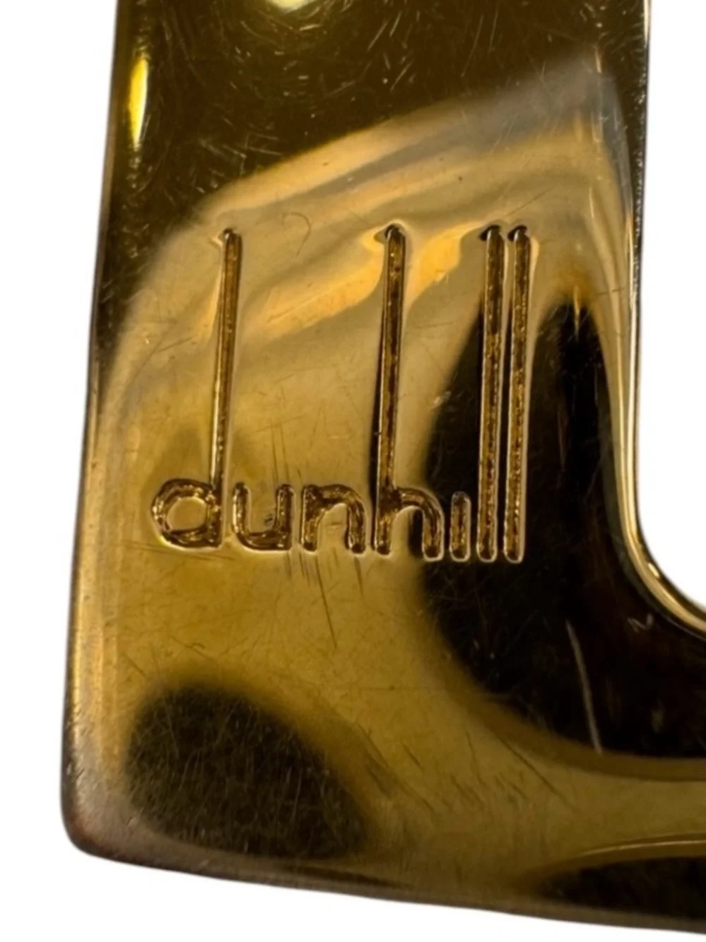 Vintage Dunhill London Gold-toned Solid Brass Square Belt Buckle Made in Italy